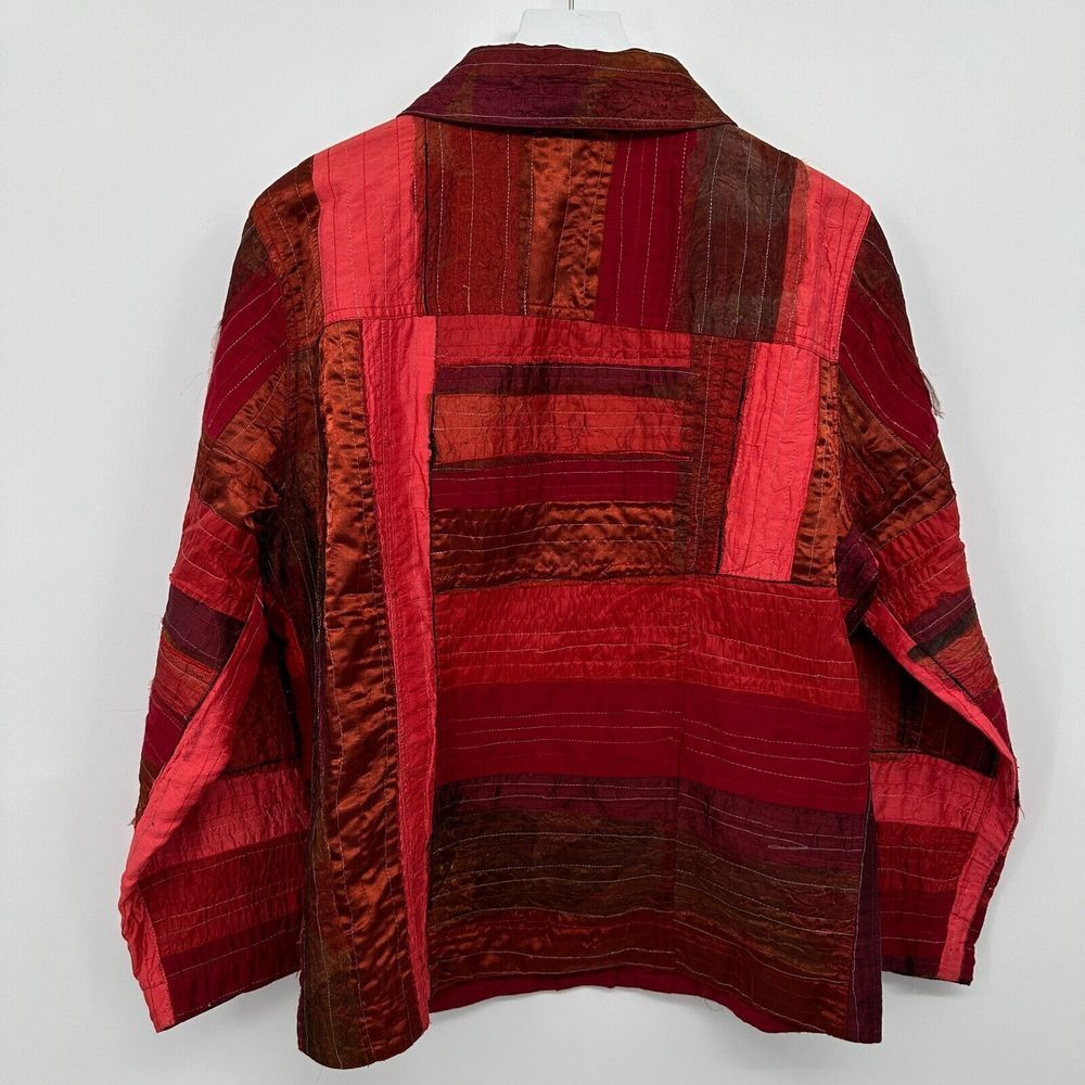 Vintage Multiples Jacket Quilted Patchwork Size L… - image 7